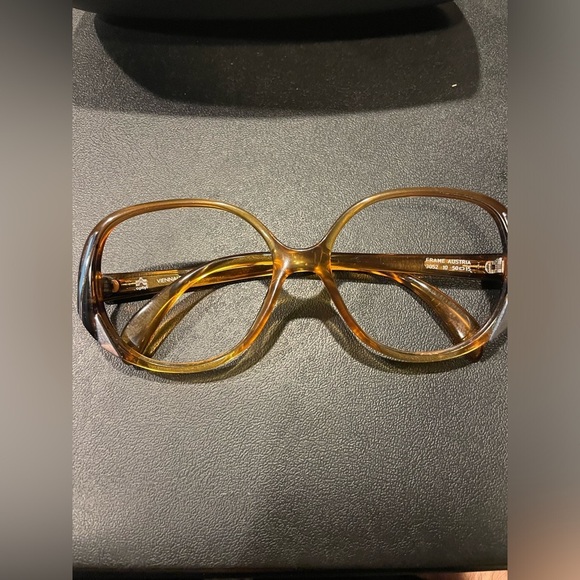 Vintage Viennaline 3052 Honey Brown Oval Sunglasses Austria FRAMES ONLY